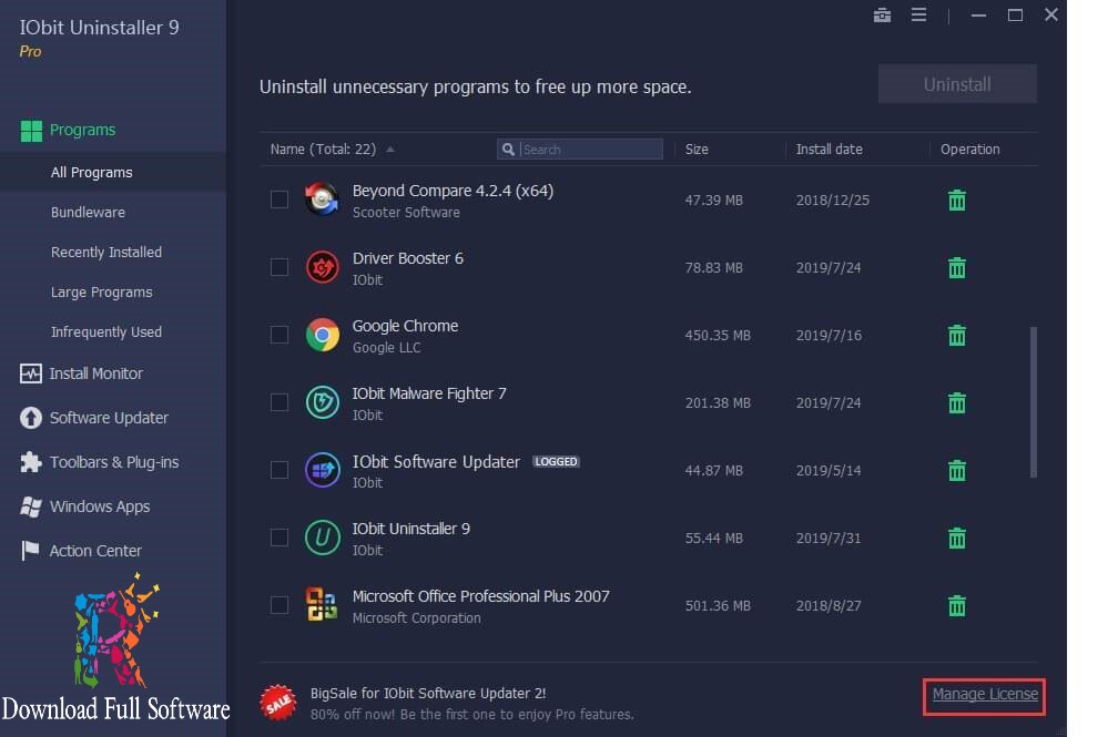 IObit Uninstaller Pro 2020 Free Download 
